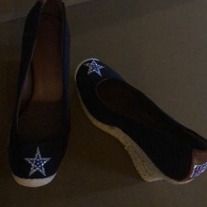 Dallas cowboy wedges! Size 10